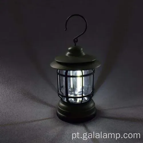 Luz de lanterna portátil recarregável com design retrô